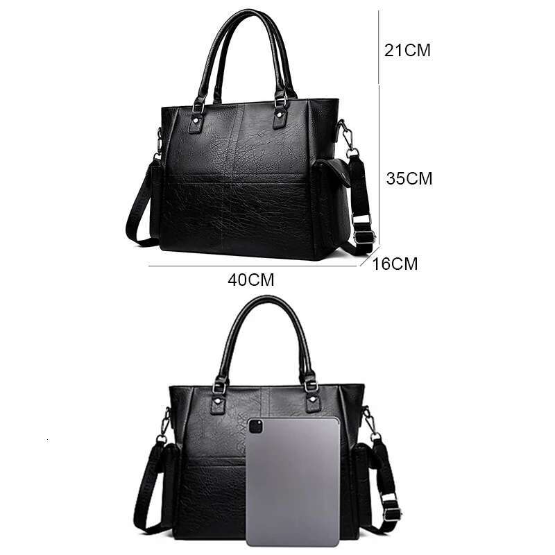 Women High Quality Leather Top-Handle Large Handbag Designer Ladies Commuting Crossbody Bags And Purse Sac