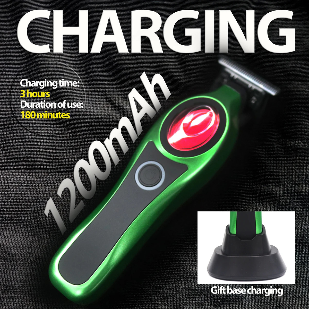 Professional Hair Clipper Kit for Men Base Charger Haircut Machine DLC Blade Trimmer Cordless Cutting 250217