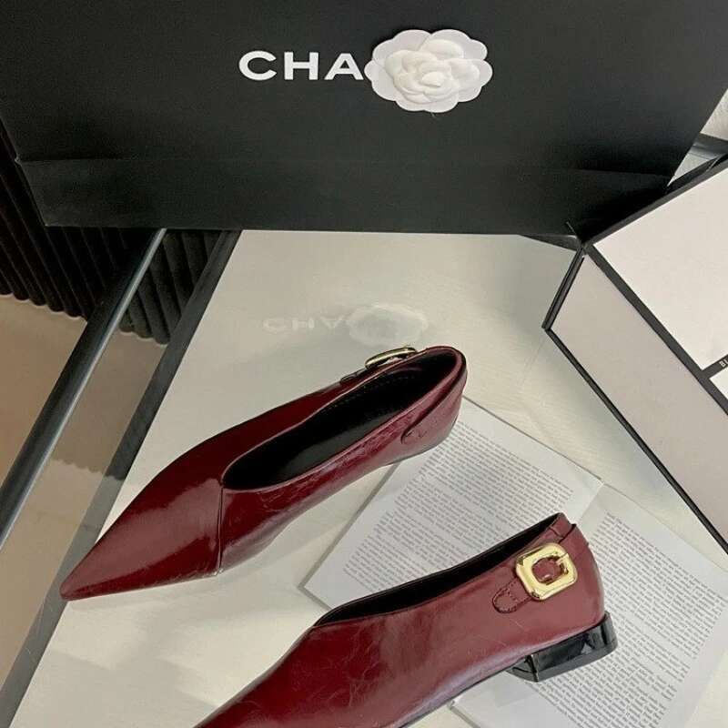 New Fashion Shallow Women With Casual Soft Female Slides Footwear Pointed Toe Office Lady Flats Shoes