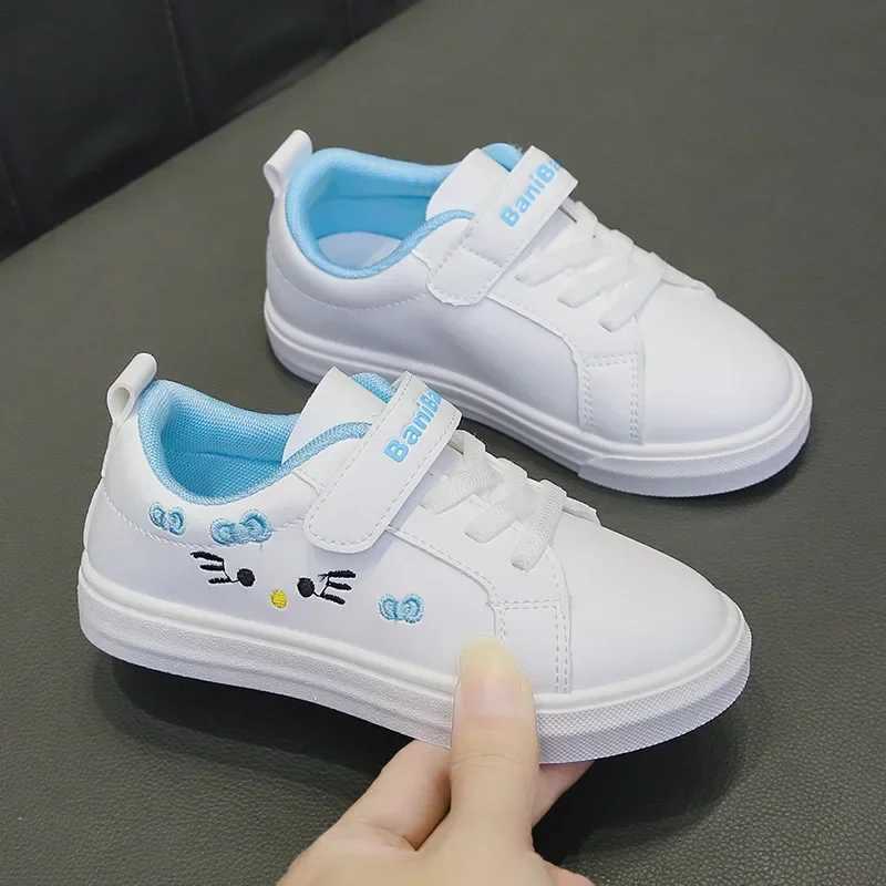 Four Seasons Children Casual Sport Running Anti-Slip Shoe Soft Sole Fashion Leather Kids Flat Sneakers Princess Girl Casual Shoe W250225