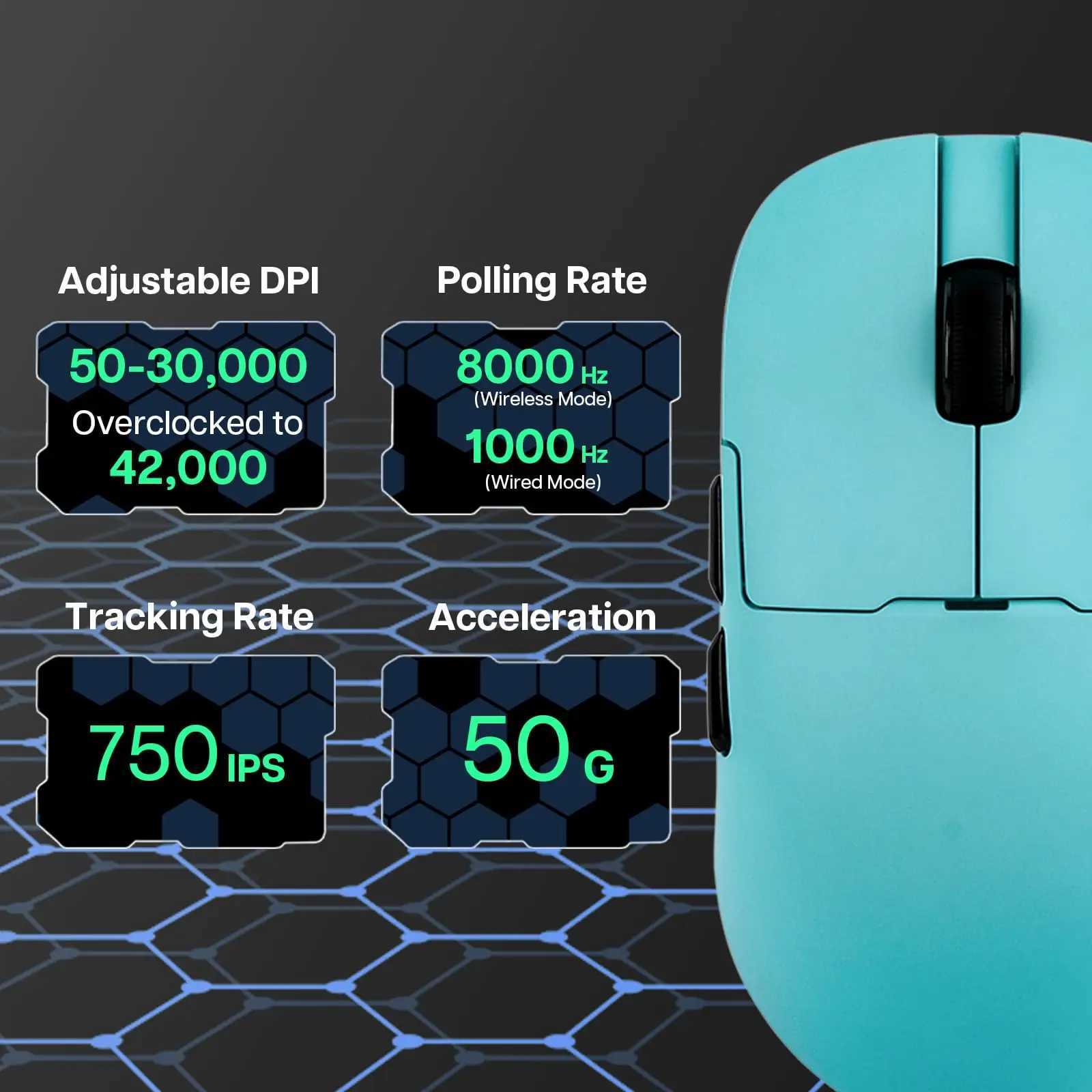New Arrival AJAZZ AJ159 APEX Wireless Mouse PAW3950 Sensor 2.4G/BT/USB-C Optical Gaming Mouse 56g Lightweight With 8K Magnetic Charging Base T250225
