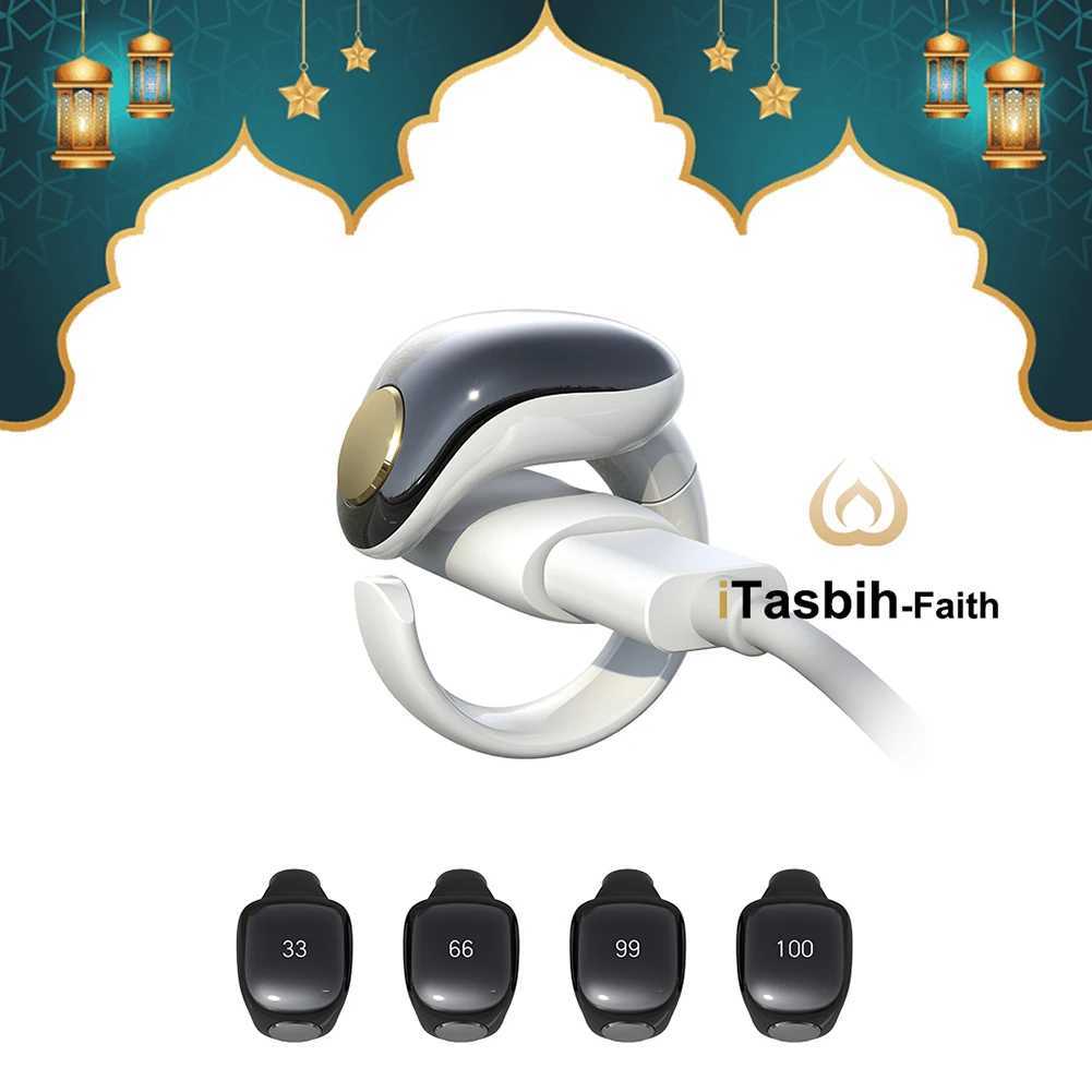 Muslim Gift Smart Electronic Counter 4 Digit Tasbeeh Tasbih Zikr Ring Digital Tally Counter Interchangeable Rings 18/20/22mm W250225