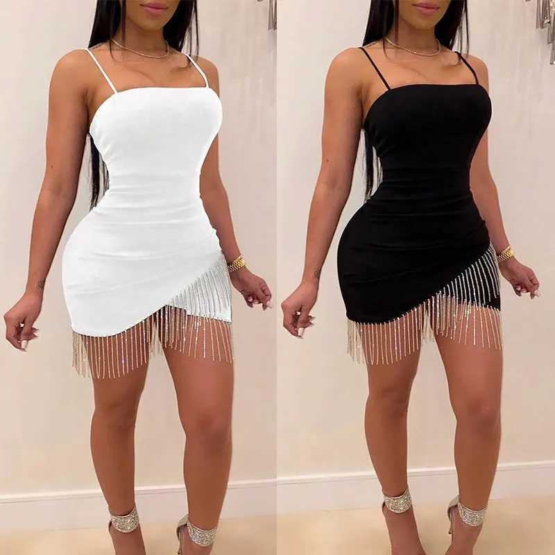 Summer fashion slip dresses sexy slim cross womens skirtsXJ250224