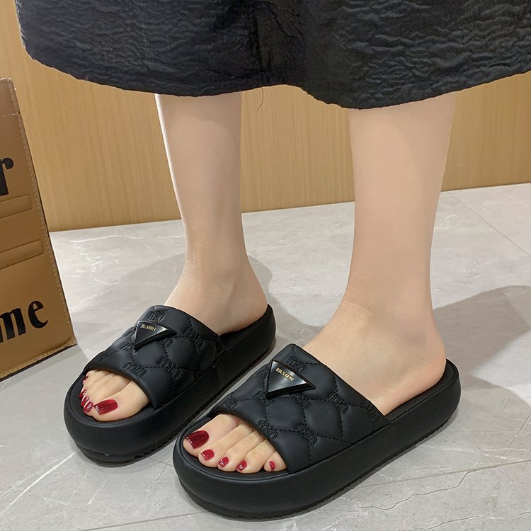 free shipping Slippers designer sandals for womens black Platform printing soft sole ladies sliders shoes Slipper woman outdoor