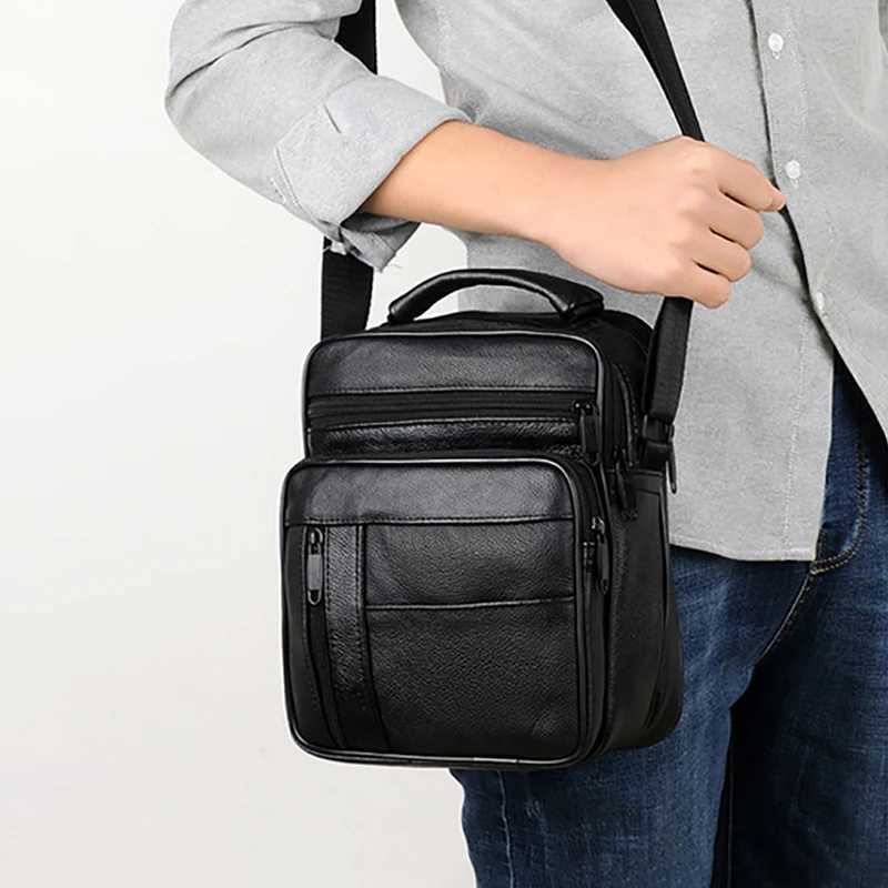 2023 Quality Leather Male Casual Design Shoulder Messenger Bag Fashion Cross-body Bag Tote Mochila Satchel Z250225