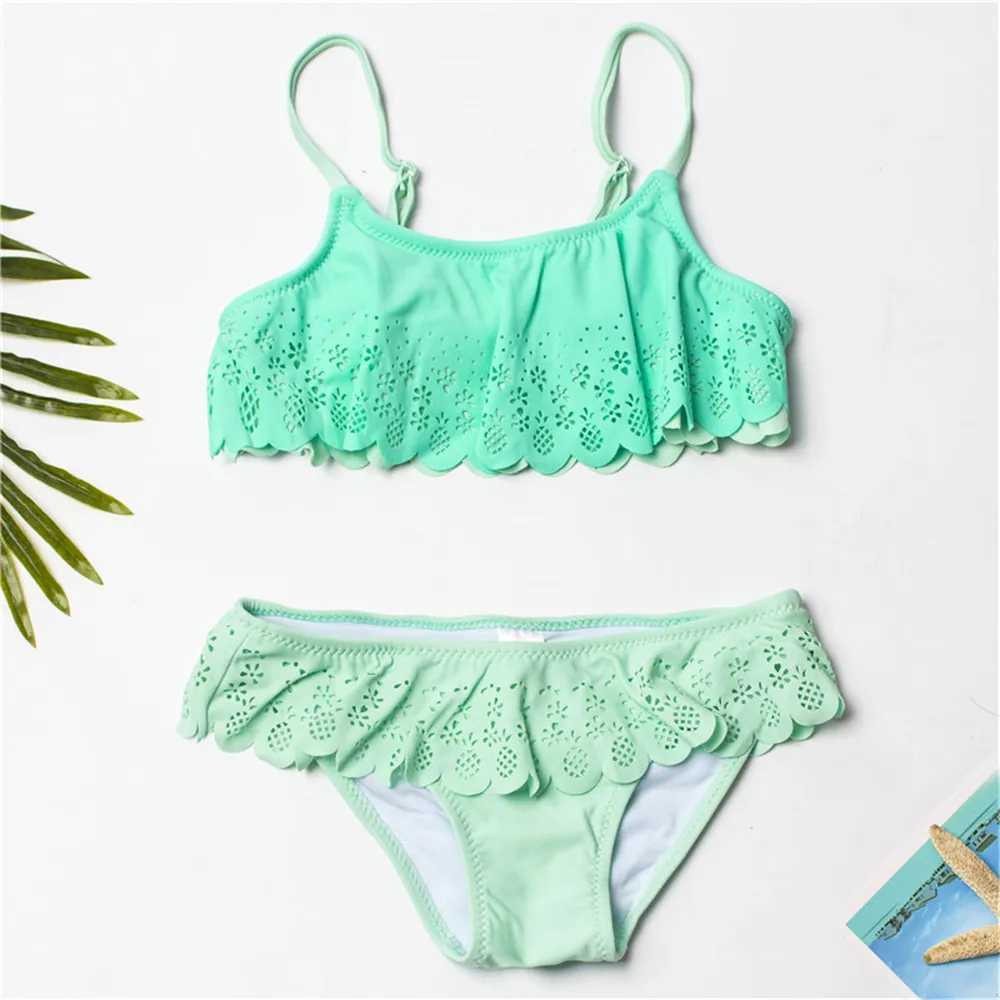 Multi style childrens bikini set 2025 new printing girls childrens swimsuit summer childrens Biquini baby swimsuit A369 X250224