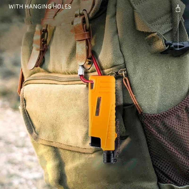 Windproof Jet Flame Cigarette Lighter Outdoor Survival Scalable Lighter Visual Window Refillable Butane Gas Lighter Encendedores Y250222