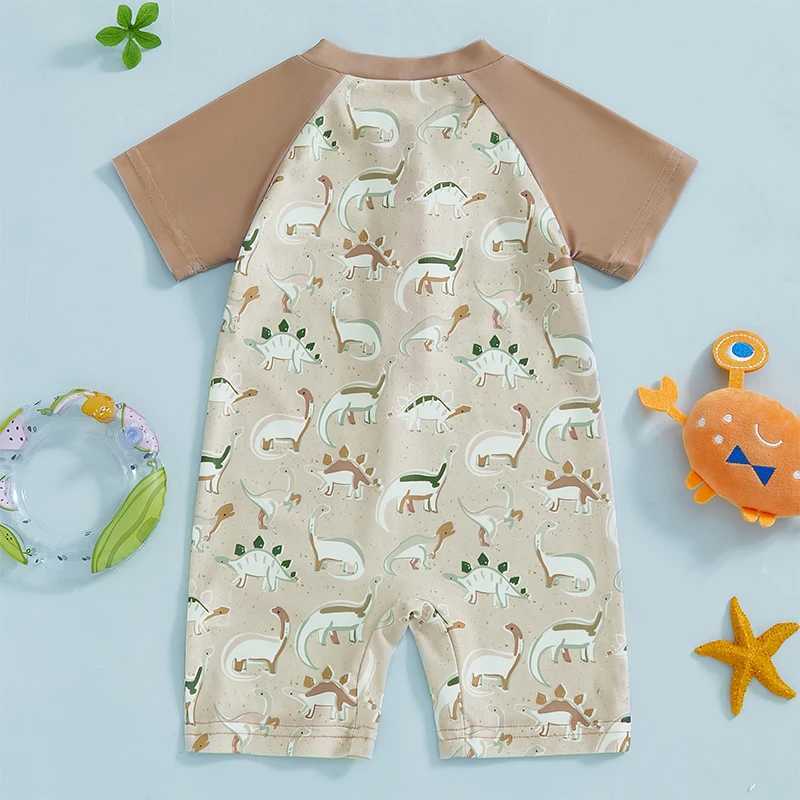 Baby Girls Swimsuit Floral Print Ruffle Sleeve Swimwear with UPF 50 Sun Protection Bathing Suit Beachwear X250224