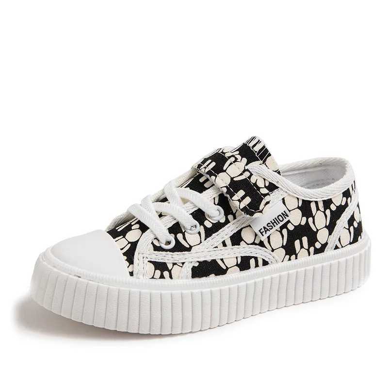 Girls Sneakers Children Canvas Shoes Fashion Anti Slip Breathable Skate Shoes Kids Student Casual Flats Tennis Kids Girls X250224
