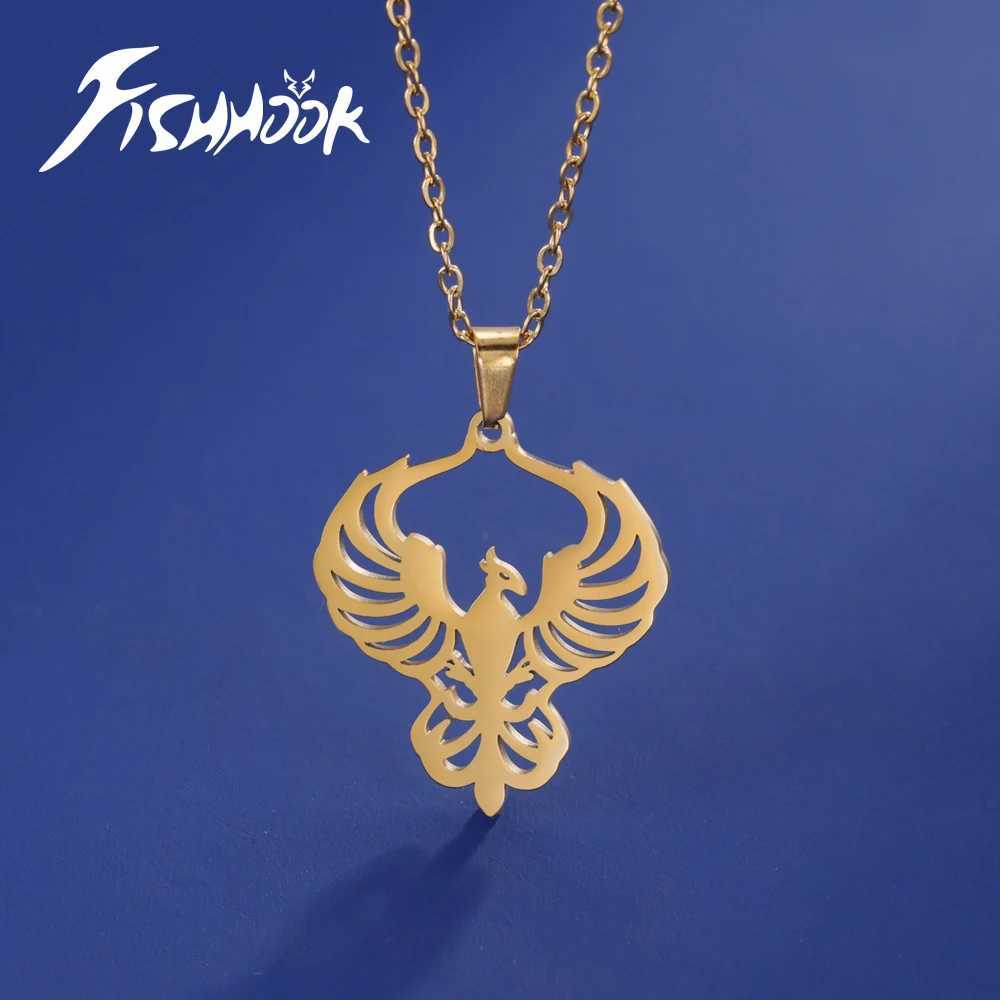Phoenix Necklace Supernatural Amet Chain God Bird Gift For Wan Men Kid Child Gold Color Stainless Steel Pendant Jewelry X250224