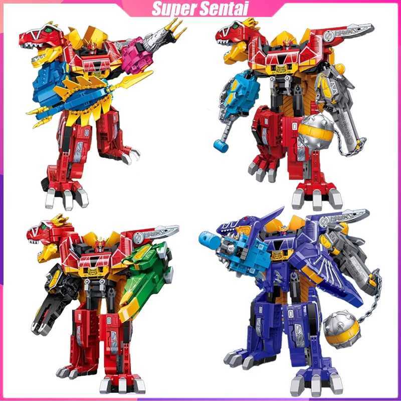 Keeppley Super Sentai Building Blocks 3 IN 1 Zyuden Sentai Kyoryuger Desktop Decoration Puzzle Assembling Model Toy Gift for Boy Z250225