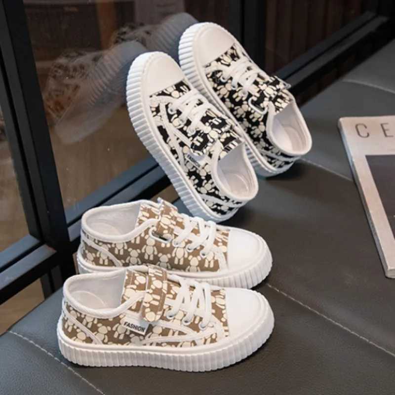 Girls Sneakers Children Canvas Shoes Fashion Anti Slip Breathable Skate Shoes Kids Student Casual Flats Tennis Kids Girls X250224