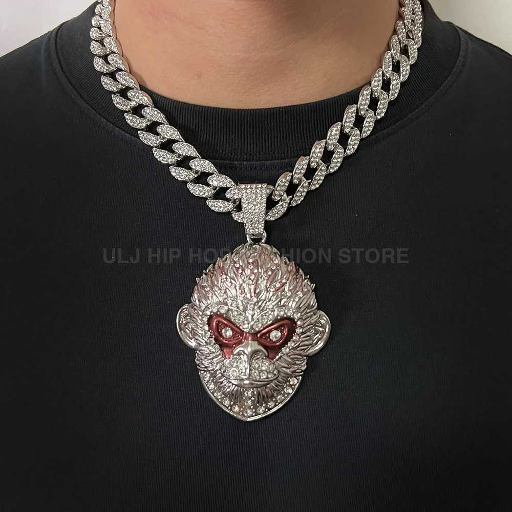 J Hip Hop Black Myth Wukong BLing Big Pendant Necklace Delicate Monkey King Figure Necklaces Man Boyfriend Cool Gift Jewelry X250224