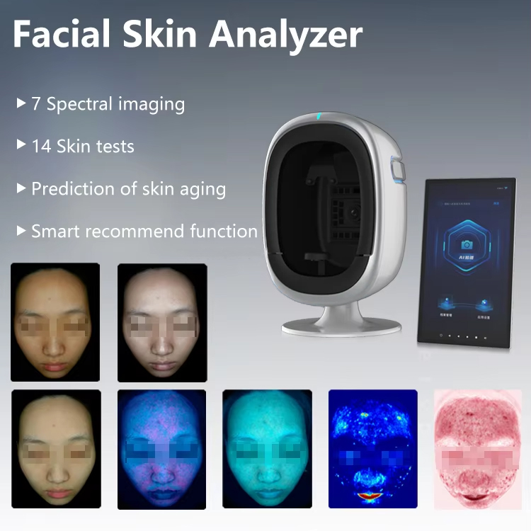 Upgrade Model AISIA O1 3D Face Analyzer AI Skin Problem Detection UV Light Thermal Light 7 Spectral Image Skin Analyzer Machine with 30MP HD Screen