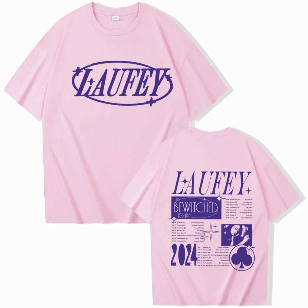 Laufey Tour 2024 T-shirt Men Women Harajuku O-neck Summer Casual Shirt X250224