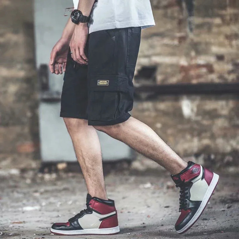 Male Short Pants Baggy Bermuda Long Loose Half Mens Cargo Shorts Black Wide Clothes Summer Comfortable Elegant Y2k Jorts 250225