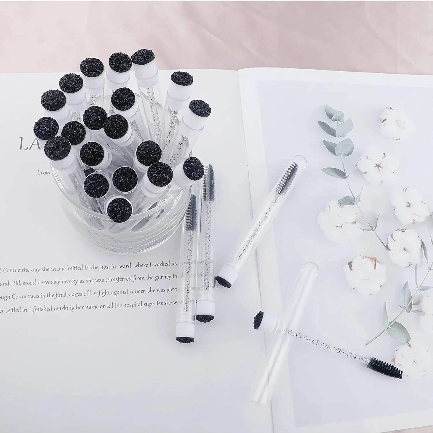 50pcs Reusable Eyelashes Brush Tube for Eyelash Extension Disposable Mascara Wands Eyebrow Brush Applicator EyeLash Brushes 250224