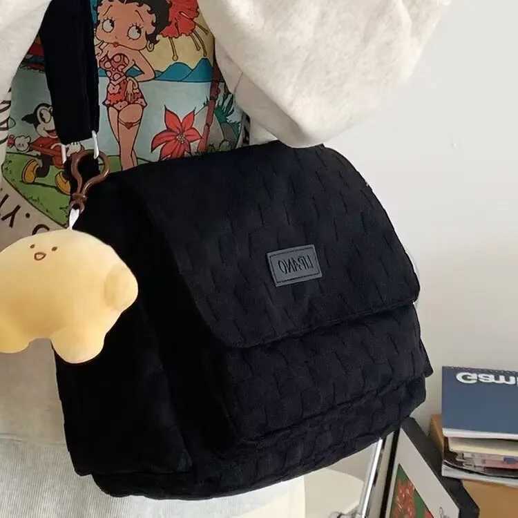 Versatile female student promises classes large capacity one shoulder messenger bag autumn and winter backpacks Z250225