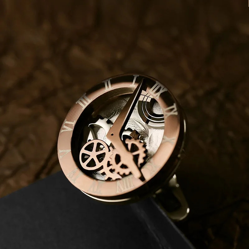 Clock Cufflinks British French Mens Business Shirts Buttons Punk Mechanical Core Cuff Links Men Accessories Gifts 250220