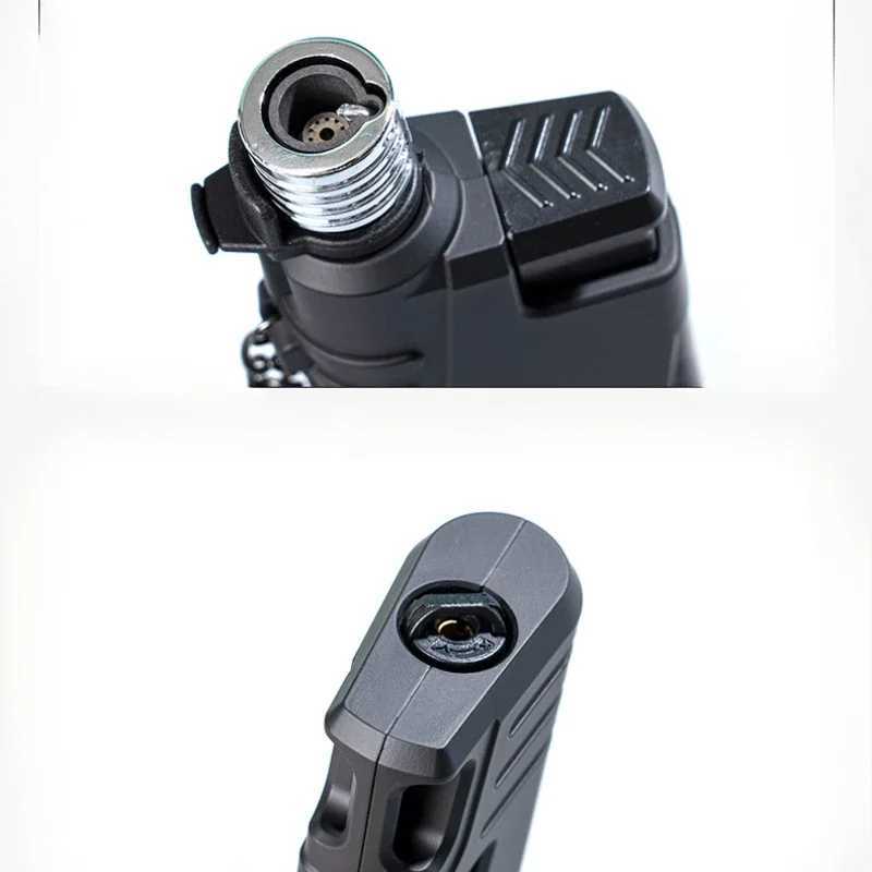 Windproof Jet Flame Cigarette Lighter Outdoor Survival Scalable Lighter Visual Window Refillable Butane Gas Lighter Encendedores Y250222