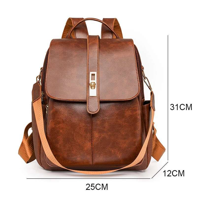 PU Leather Backpacks Girl Designer Knapsack High Quality Women Backpack Large Capacity Travel Schoolbag Sac