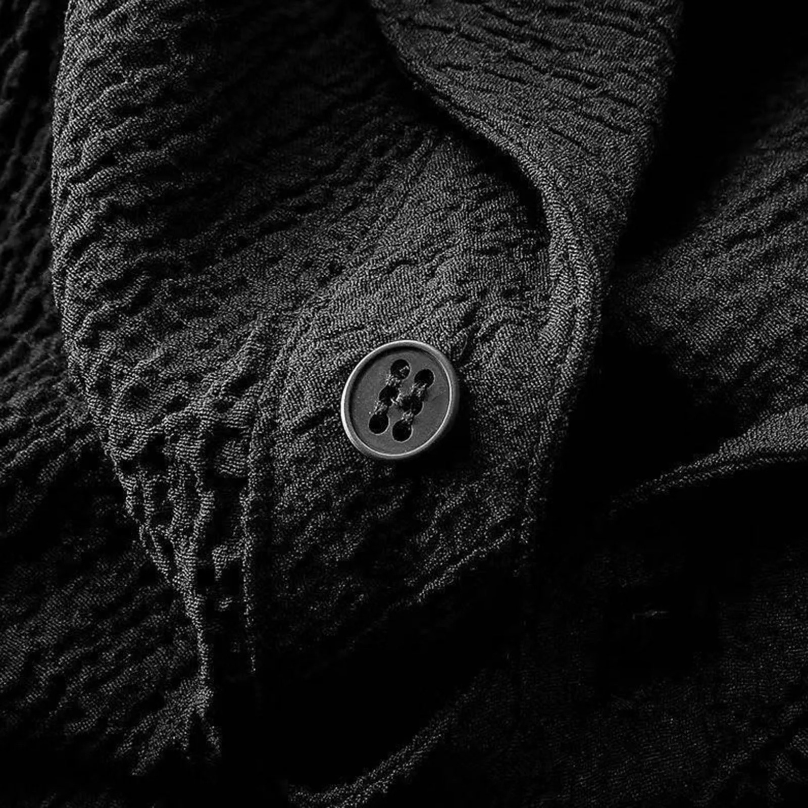 2PcsSet Men Top Pants Set Turn-down Collar Elastic Waistband Pleated Shirt Trousers Set Short Sleeve Drawstring Long Pants Set 250224