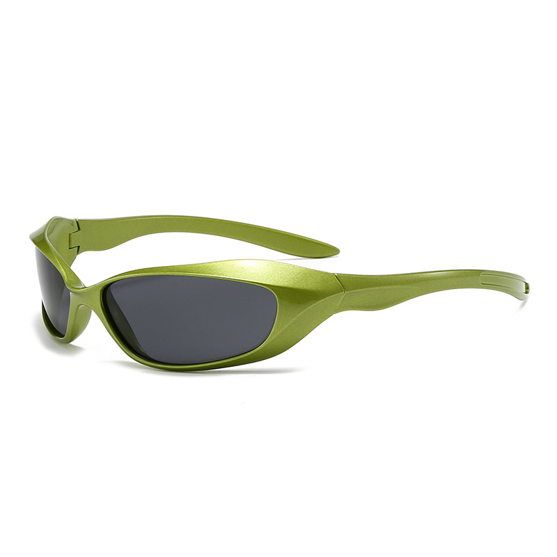 2025 cross-border cycling sunglasses, popular couple's punk hip-hop sports mirror, European and American futuristic Y2K sunglasses.