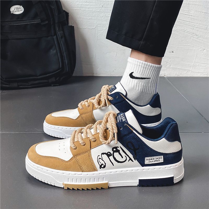 Men's shoes autumn 2024 new student trend versatile sports shoes summer niche design Japanese casual board shoes