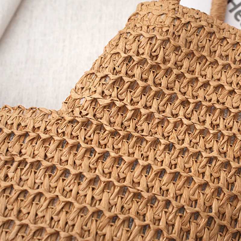 Spring And Summer Popular New Large Capacity Straw Woven Bag Holiday Beach Bag Women Versatile INS Handmade Shoulder Bag Tote Ba