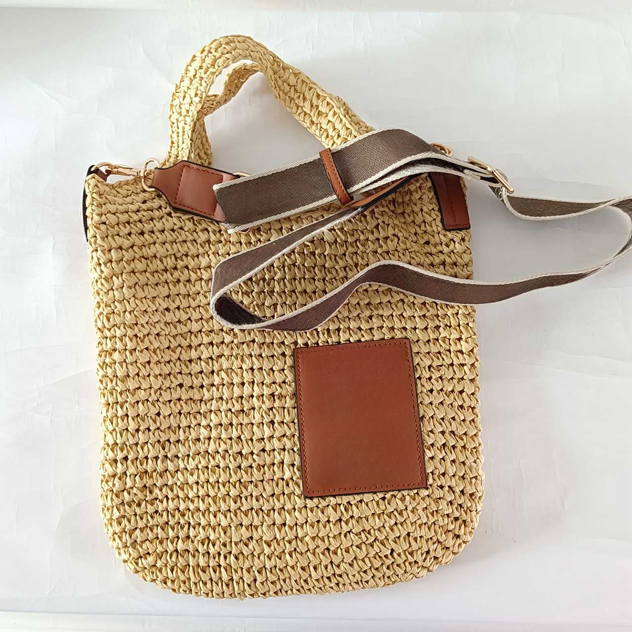 Designer straw bag tote Luxurys Beach Bag large Tote Basket Straw Fold Shopper weave bag Womens Crossbody Clutch mens travel vacation Shoulder Bags