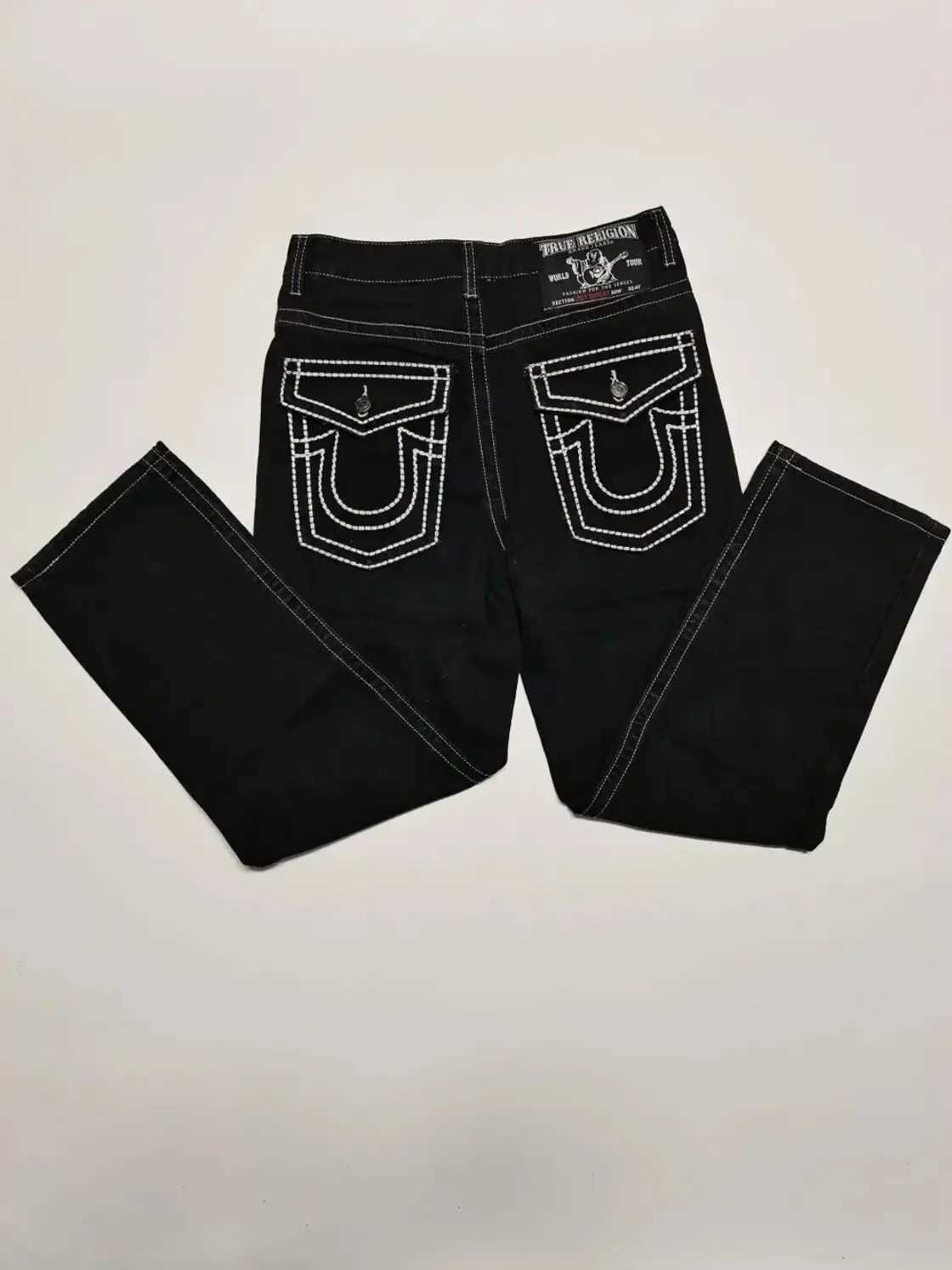 Men's Jeans American Vintage Utopia Embroidered Jeans Harajuku High Waist Straight Leg Wear High Quality Wide Leg Pants Men Clothing z250225