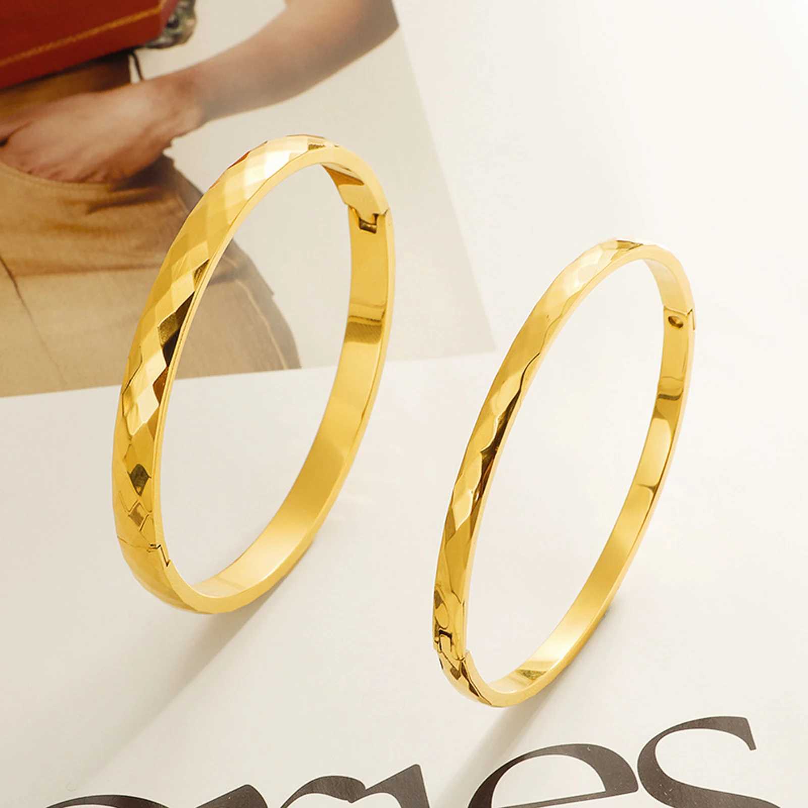 Simple fashion stainl steel diamond shiny bracelet female ins wind allergy rs wear resistant birtay giftXJ250225