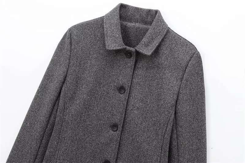 Women's New Commuter Wool Blend Tweed Coat Slim Versatile In Autumn And Winter