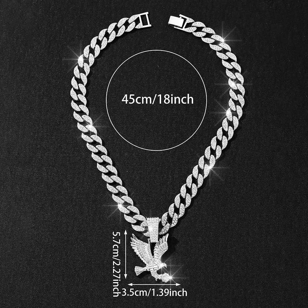 European and new personality wings pendant Cuban necklace mens and wens niche versatile jewelry chain necklace X250224