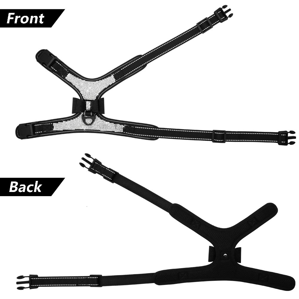 Reflective Dog Harness Nylon Pitbull Pug Small Medium Dogs Harnesses Vest Bling Rhinestone Bowknot Dog Accessories Pet Supplies 250224