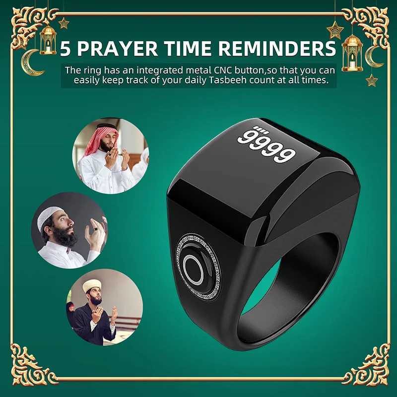 App Control Smart Tasbih Zikr Ring Muslim gift Tasbih Zikr Ring BT Electronic Rosary Zikr Ring W250225