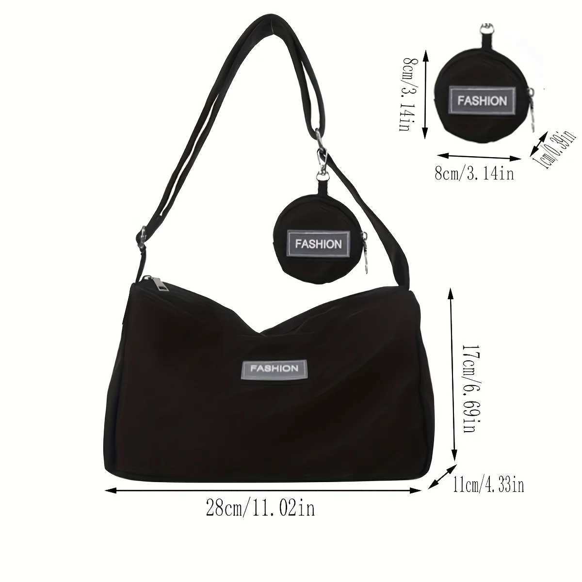 Simple and fashionable Oxford clothing shoulder bag trend large capacity handbag cross body bag one coat Z250225