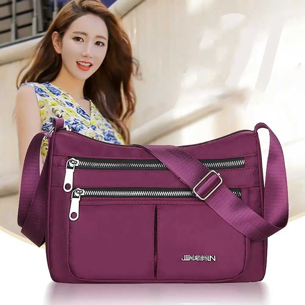 Large Capacity Shoulder Bag Durable Nylon Korean Style Shopping Mommy Bag 3 Layers Crssbody Bag Women Outdoor Z250225