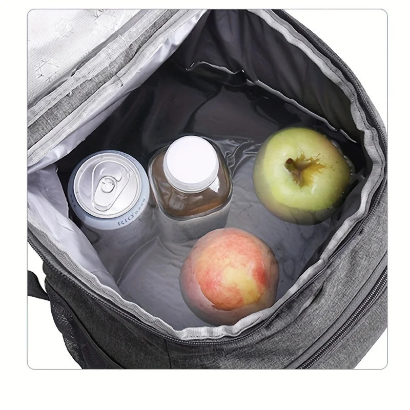 Thickened insulated picnic bag handheld aluminum foil lunch bag large-capacity thermal insulation shoulder bag 250224