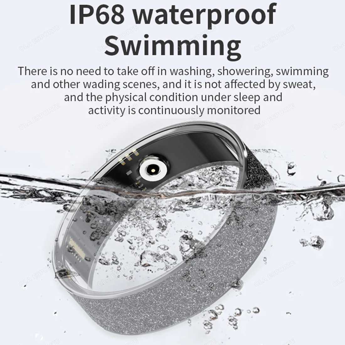 New Womens Smart Ring 2024 for Xiaomi Smart Health HRV Monitor Remote Control IP68 and 5ATM Waterproof Womens Health Smart W250225