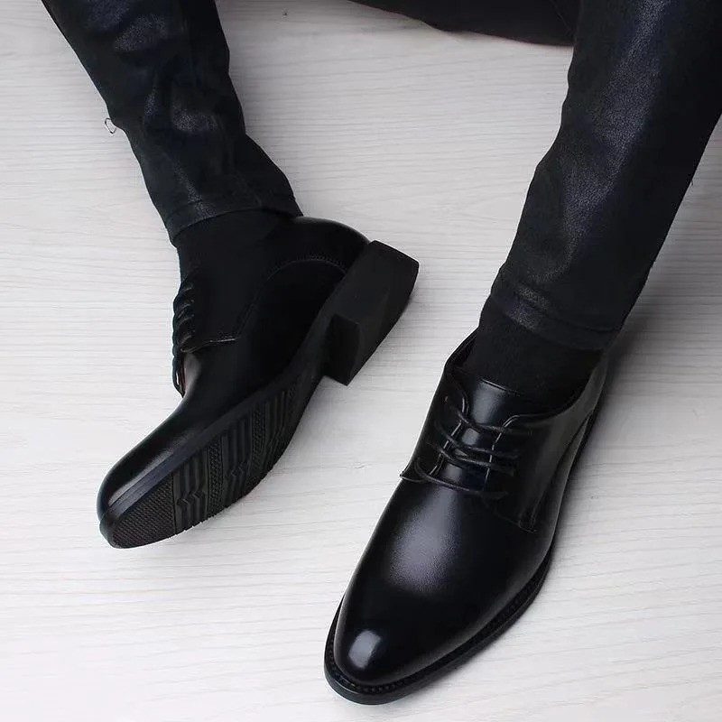 Spring and Autumn British Casual Business Formal Leather Shoes Men Shoes Heightening Single Shoes Casual Shoes Suit 250224