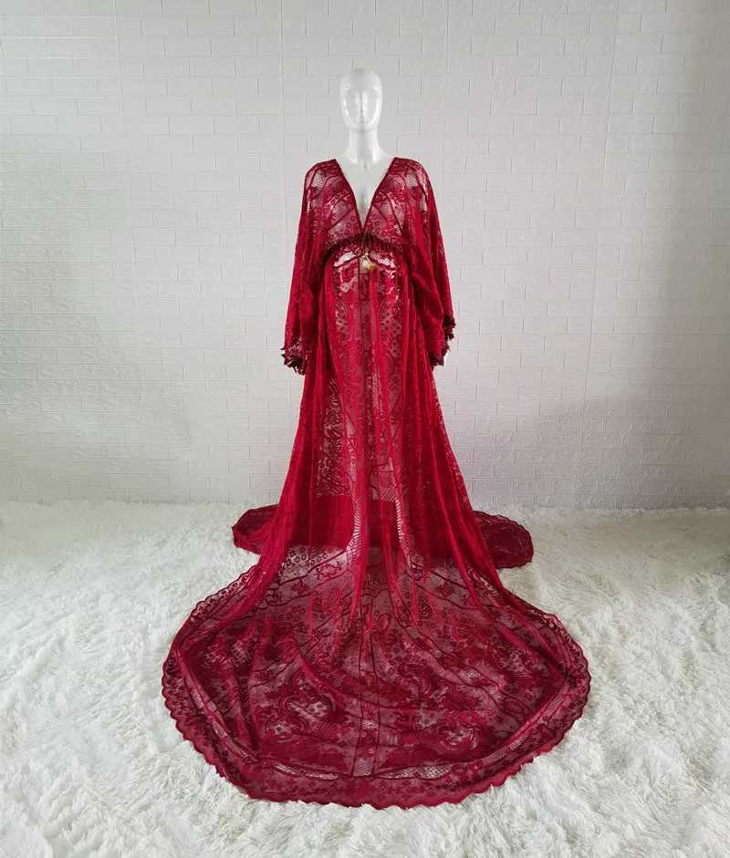 Boho Maternity Dress For Photography Bohemian Maternity Photography On Dress Sides Slit On Train Pregnancy Photo Shoot Dress X250224