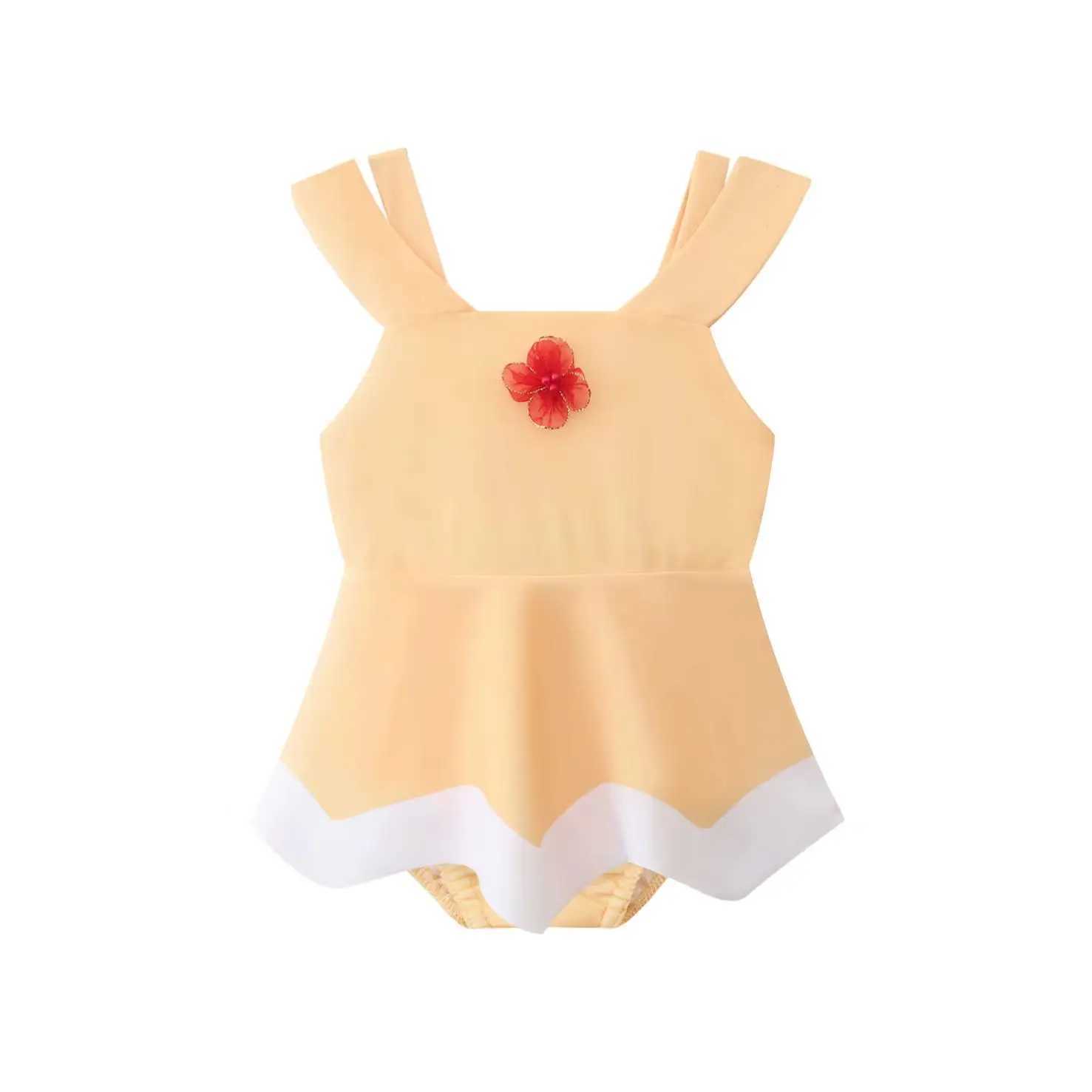 Baby Girls Beach Bikini Swimsuit 2024 Kids Rapunzel Onepiece Swimwear with Sunglasses and Earrings Child Summer Swimming Outfit X250224