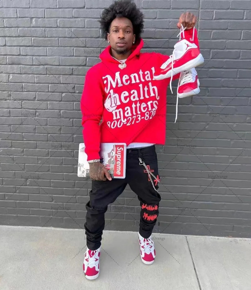 American High Street Trendy Streetwear Harajuku Retro Letter Print Colorful Hoodie Men Hip Hop Casual Oversized Sweatshirt Women 250224