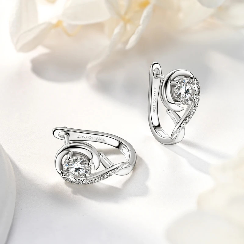 Lnngy Infinity Diamond Earring Brinco Prata 925 Sterling Silver Hoop Earrings For Women Sparkling Fine Jewelry GIft 250221