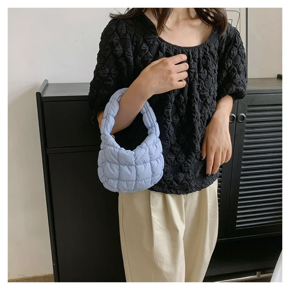 Mini WomenS Tote Bag Cloud Pleated Handbag Underarm Bag Shoulder Crossbody Bags Tote Bag Quilted Puffer Dumpling Bag 250224