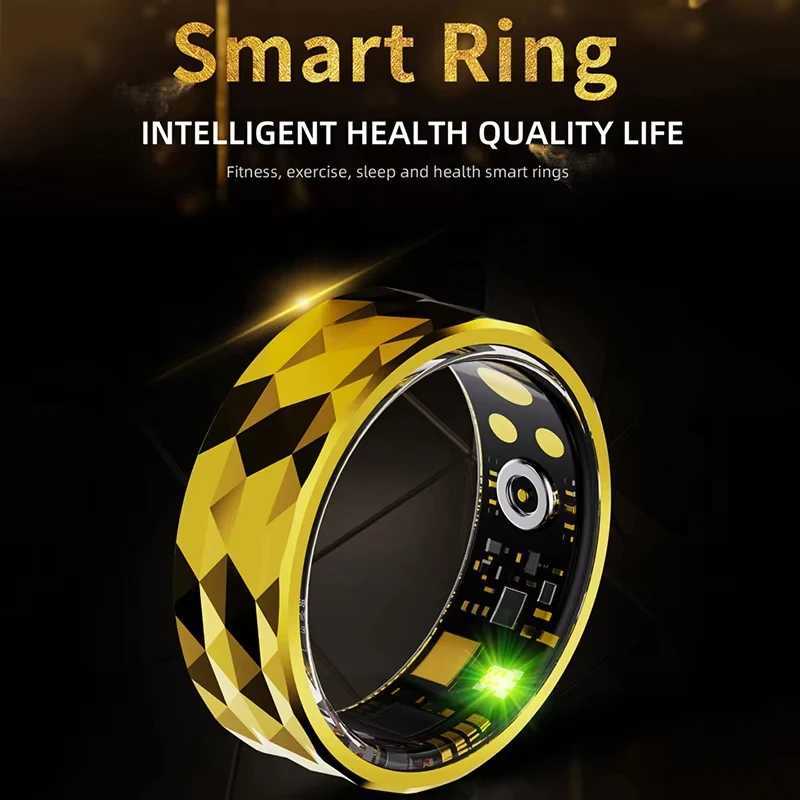 Smart Ring Men Women Military Grade Titanium Steel Shell Health Fitness Monitoring IP68 3ATM Waterproof Multi-sport Modes W250225