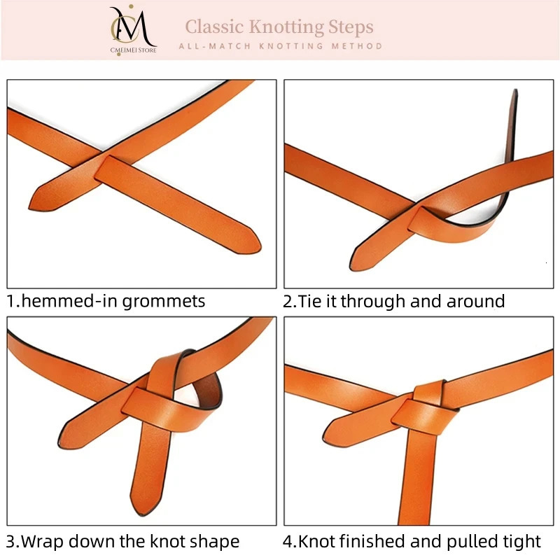 Cowhide Belt Ladies Soft Genuine Leather Knotted Strap Dress Accessories Gothic Retro er Girdle Corset for Women 250221