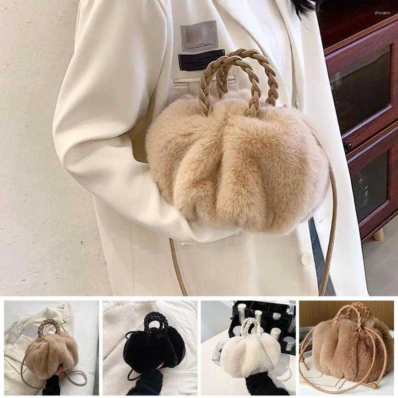 Drawstring Cute Pumpkin Bag 2025 Autumn And Winter Fashion Cloud Crossbody Niche Design Sweet Girl Handbag zhanyishengli