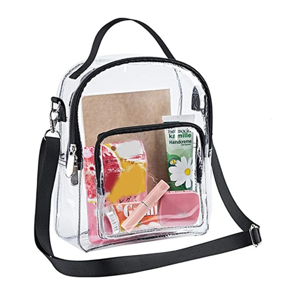 Women Shoulder Bags PVC Clear Single Shoulder Purses Stylish Handbag Women Clear Bag for Ladies Outdoor Shopping 250221